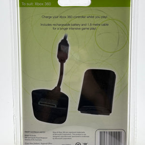 Xbox 360 Video Game Play and Charge Kit - Cable & Battery Pack Sealed
