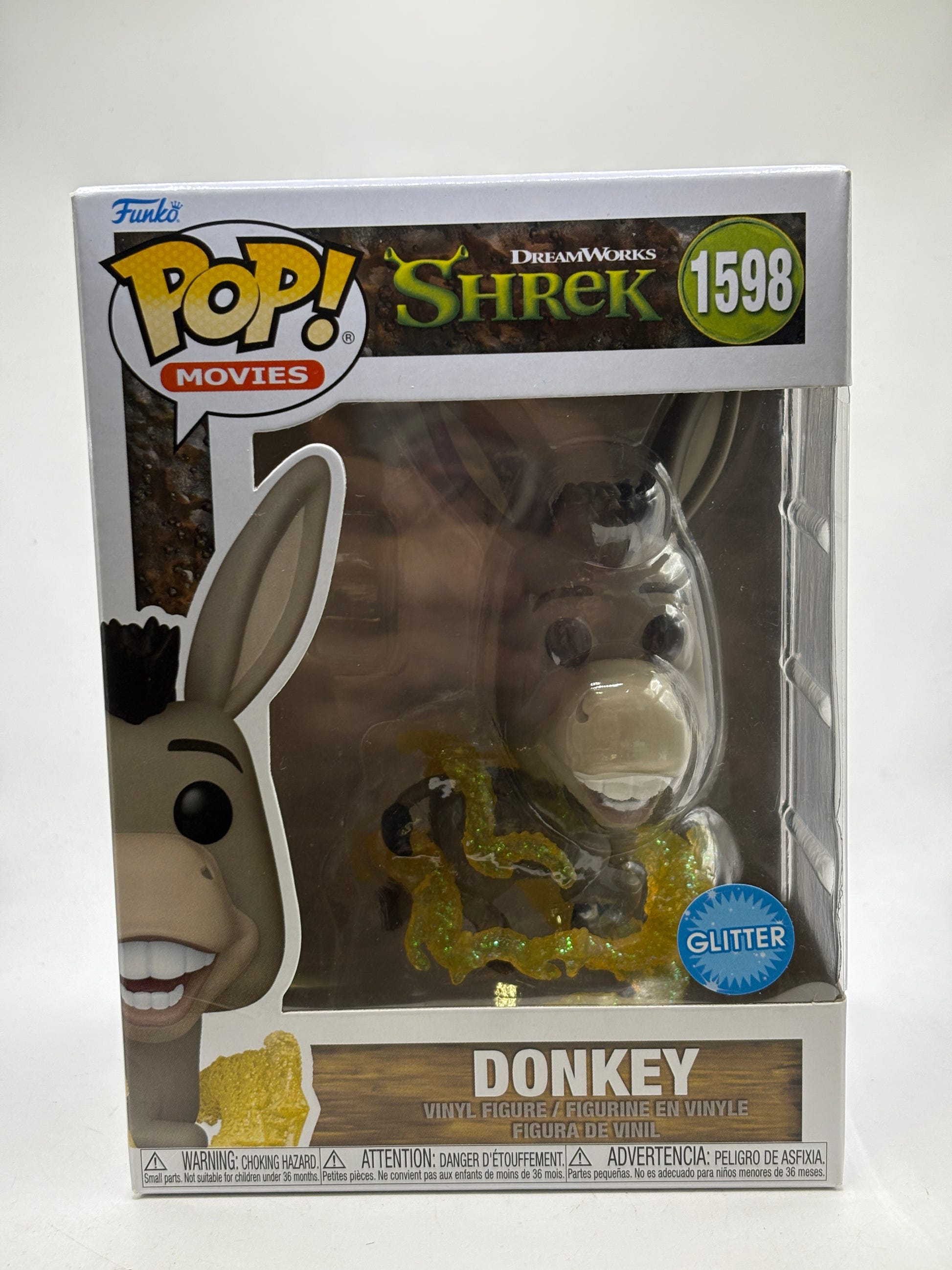 Funko POP! Movies Shrek #1598 Donkey Glitter Vinyl Figure image 1