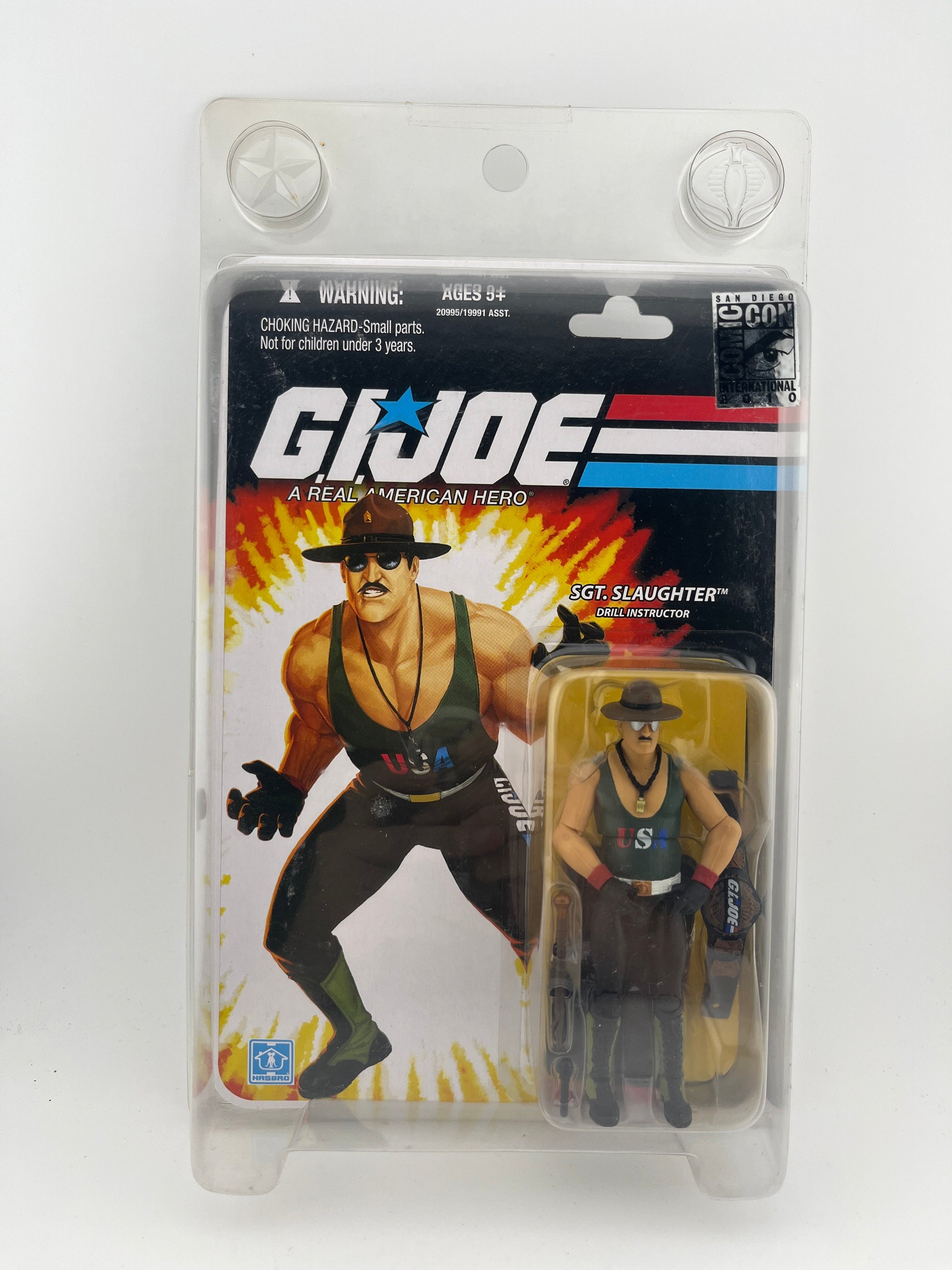 G.I. Joe 25th Anniversary - 2010 SDCC Sgt. Slaughter Team U.S.A Version Figure FRENLY BRICKS - Open 7 Days