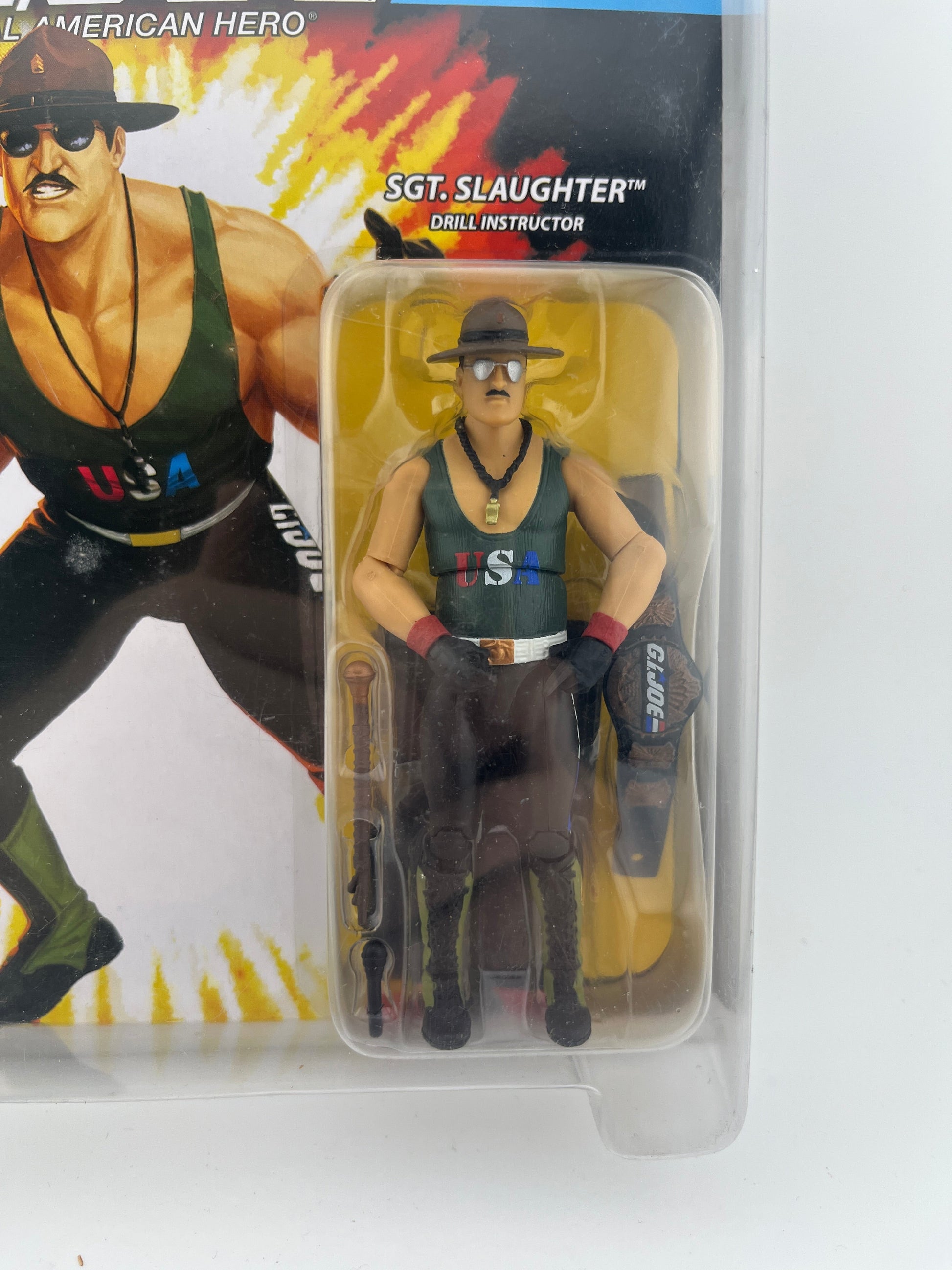 G.I. Joe 25th Anniversary - 2010 SDCC Sgt. Slaughter Team U.S.A Version Figure FRENLY BRICKS - Open 7 Days