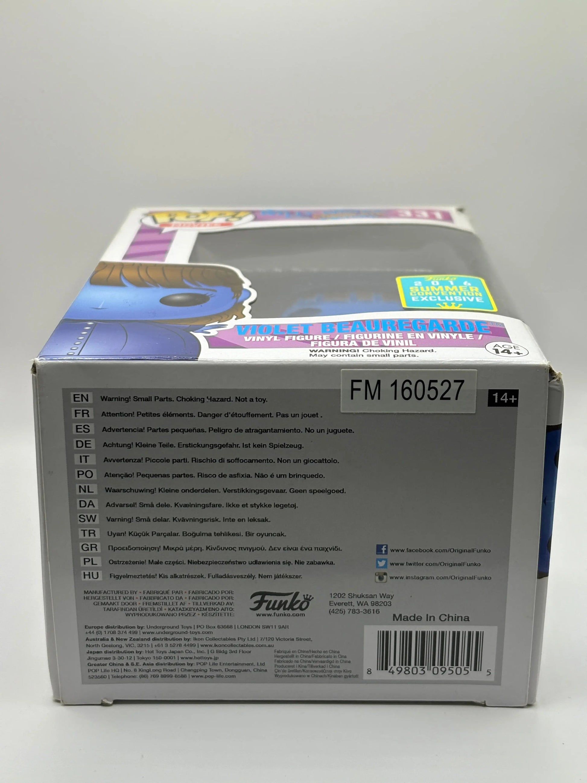 Funko POP! Movies Willy Wonka #331 Violet Beauregarde 2016 Summer Con FRENLY BRICKS - Open 7 Days