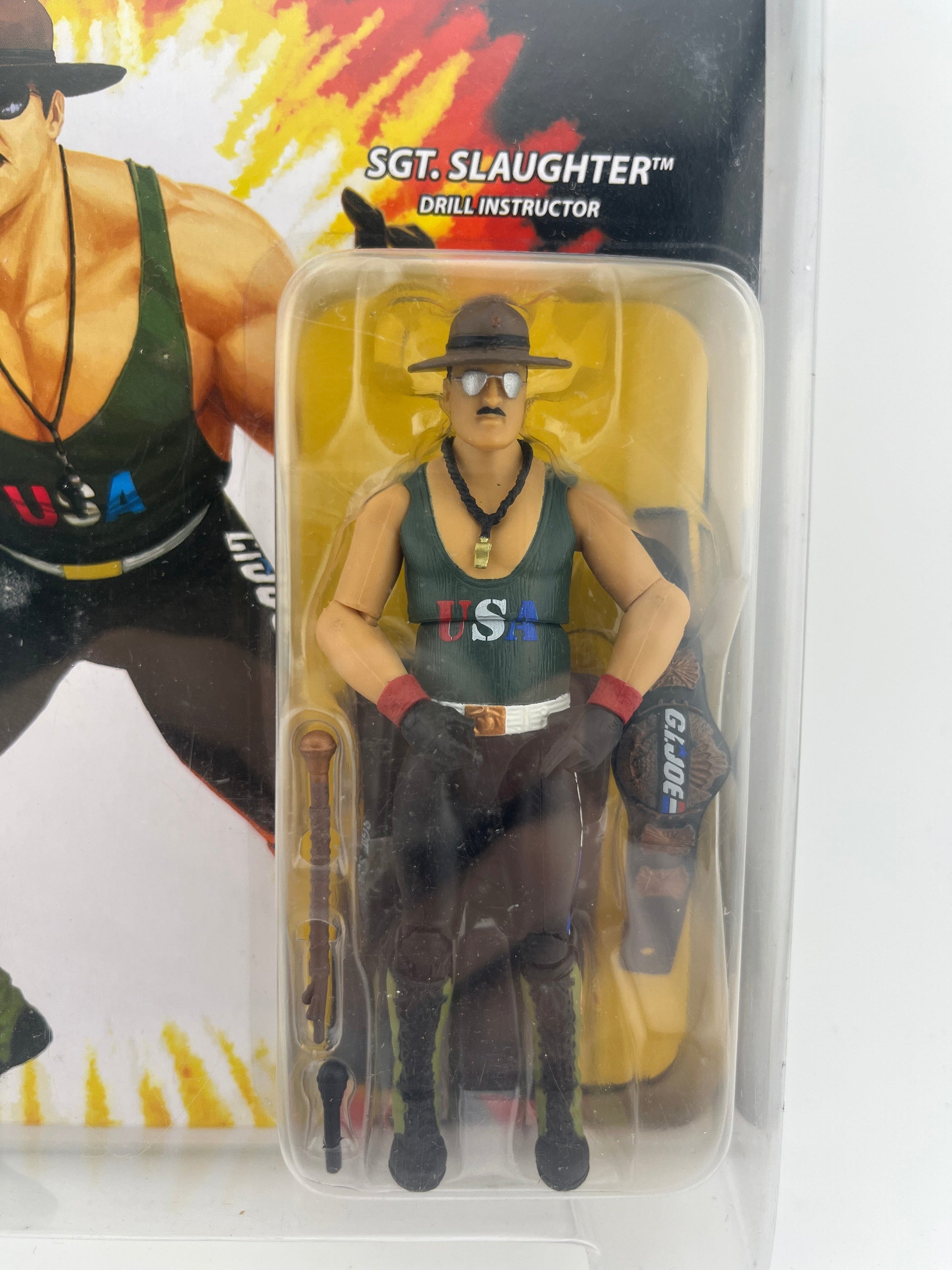 G.I. Joe 25th Anniversary - 2010 SDCC Sgt. Slaughter Team U.S.A Version Figure FRENLY BRICKS - Open 7 Days