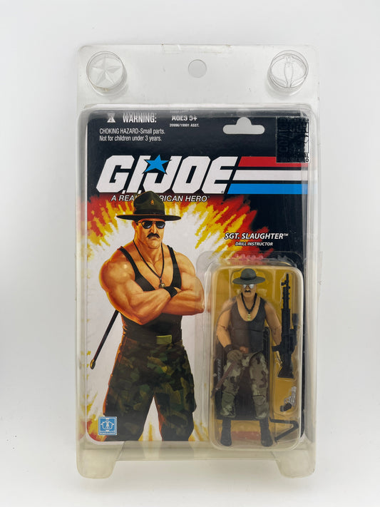 2010 GI Joe SDCC Convention Exclusive Sgt. Slaughter BLACK SHIRT Variant Hasbro FRENLY BRICKS - Open 7 Days