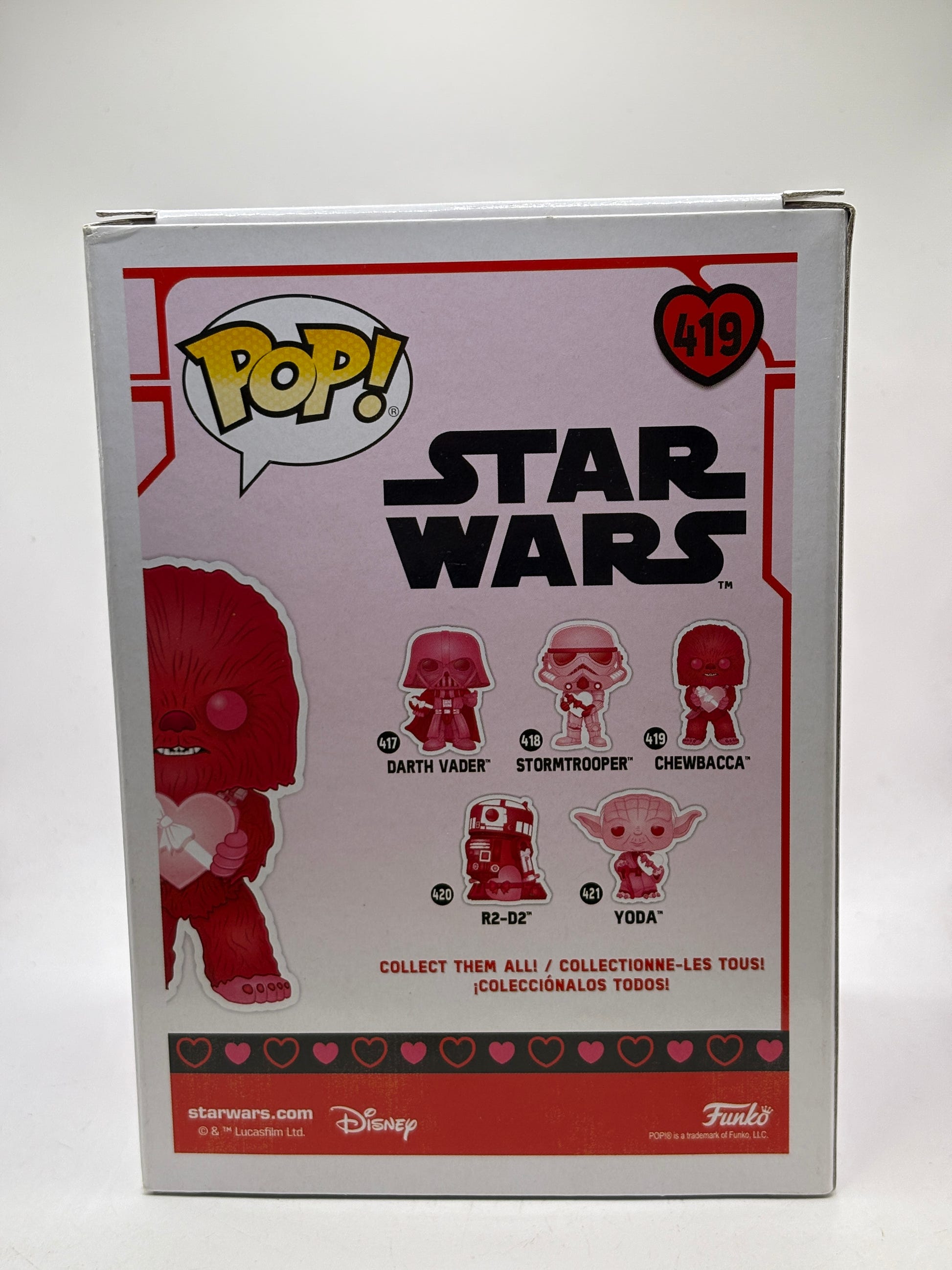 Funko POP! Star Wars #419 Chewbacca Bobble-Head Valentines DMG image 3