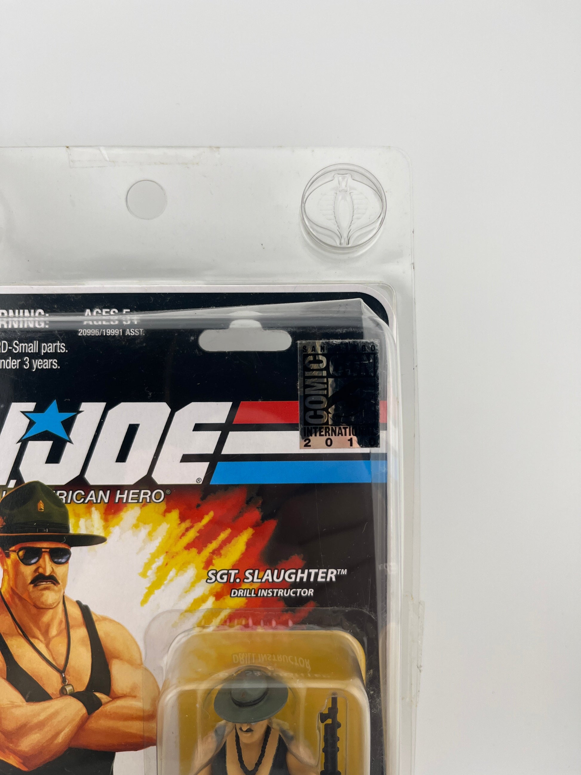 2010 GI Joe SDCC Convention Exclusive Sgt. Slaughter BLACK SHIRT Variant Hasbro FRENLY BRICKS - Open 7 Days
