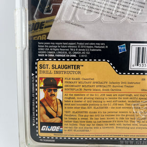 2010 GI Joe SDCC Convention Exclusive Sgt. Slaughter BLACK SHIRT Variant Hasbro FRENLY BRICKS - Open 7 Days