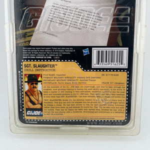 2010 GI Joe SDCC Convention Exclusive Sgt. Slaughter BLACK SHIRT Variant Hasbro FRENLY BRICKS - Open 7 Days