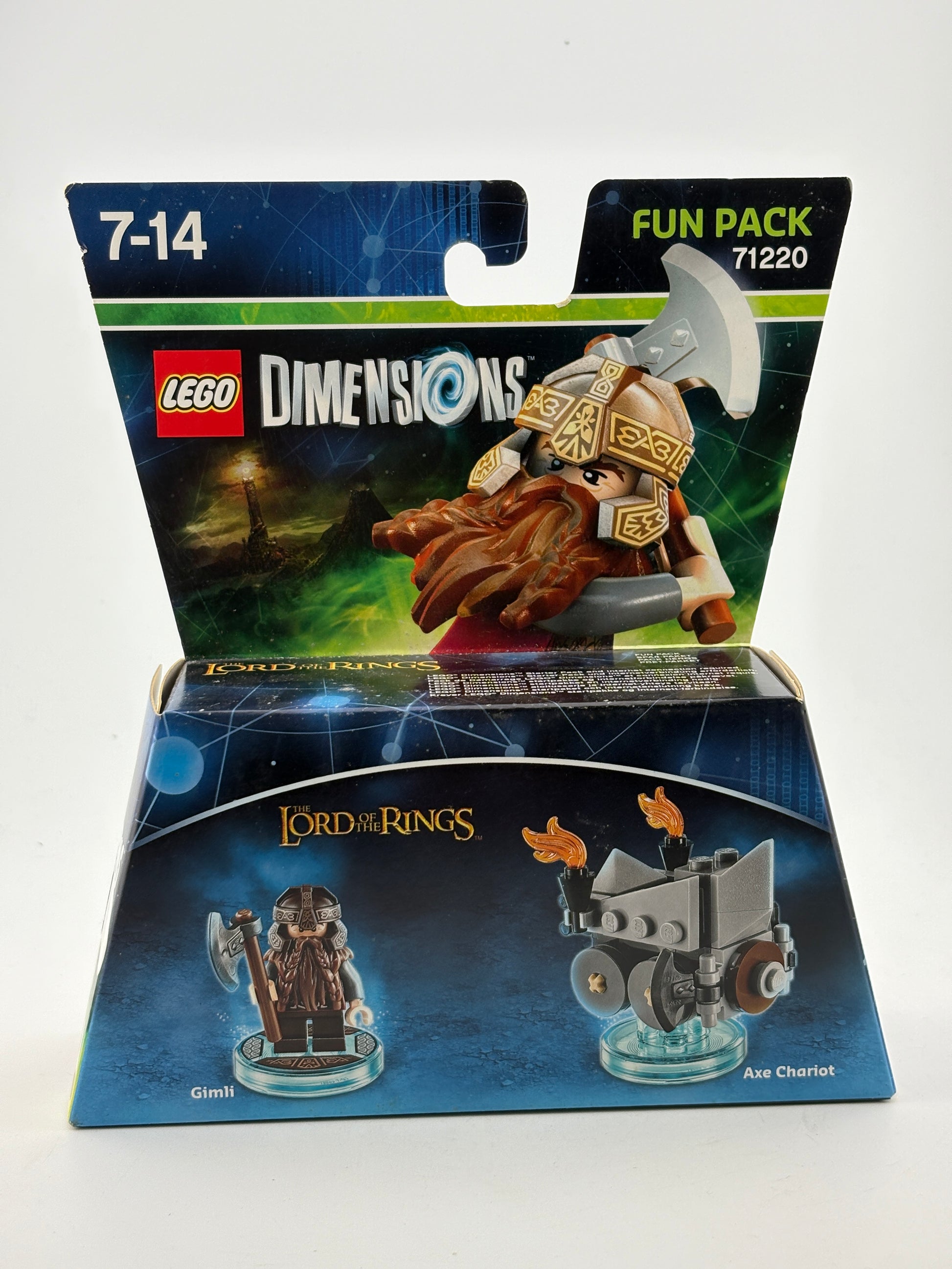 Lego Dimensions Fun Pack 71220 Lord of the Rings Gimli & Axe Chariot New Sealed