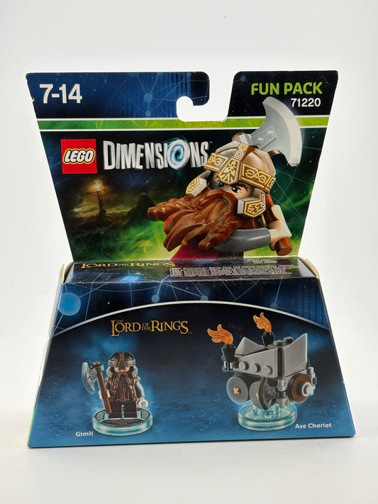 Lego Dimensions Fun Pack 71220 Lord of the Rings Gimli & Axe Chariot New Sealed