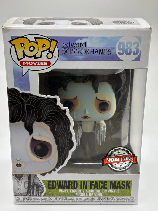 Funko POP! Movies Edward Scissorhands #983 Edward in Face Mask SE FRENLY BRICKS - Open 7 Days