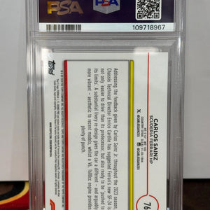 2024 Topps Chrome F1 Carlos Sainz Gold Checker Flag Ref PSA 9 FRENLY BRICKS - Open 7 Days