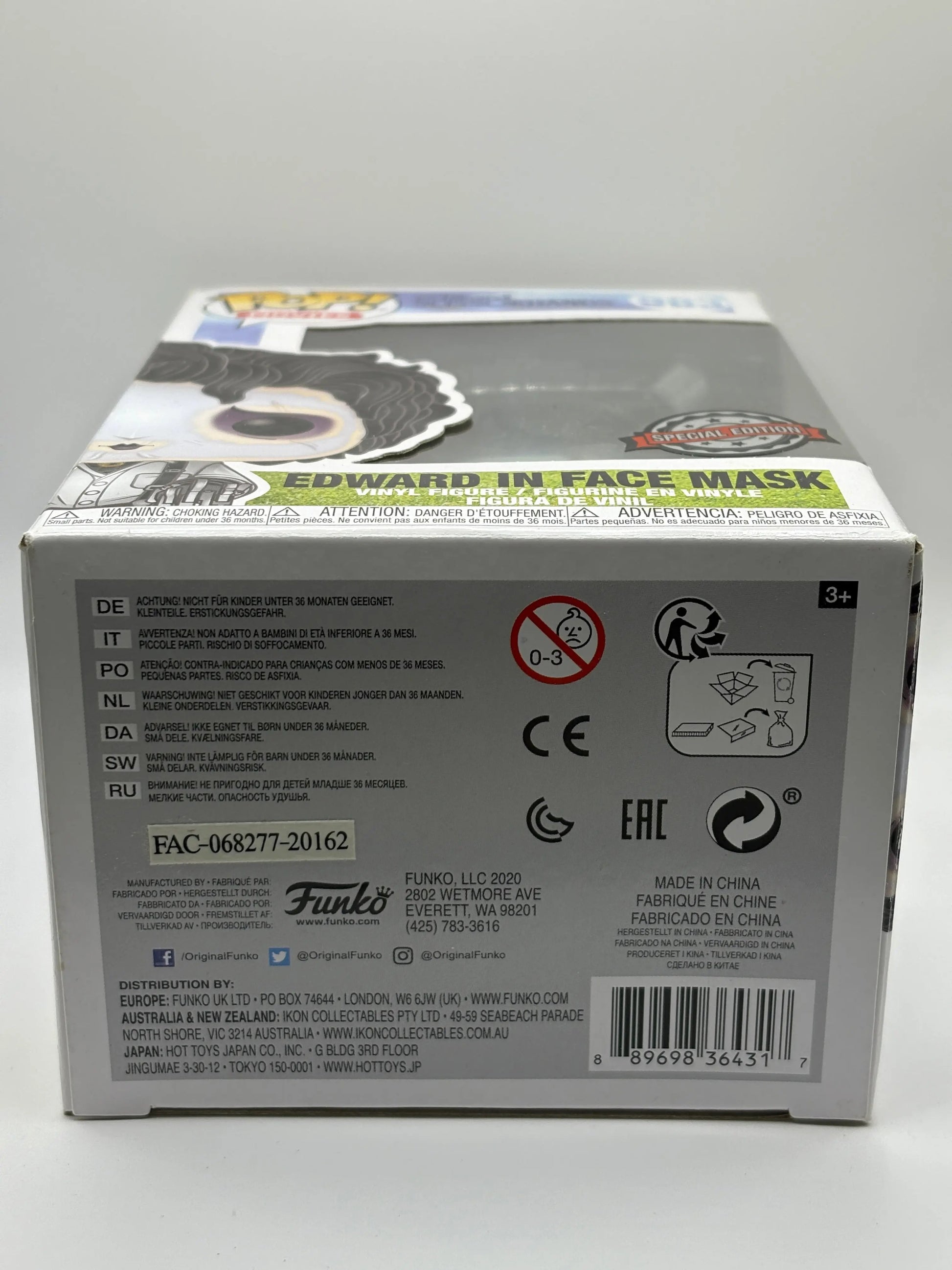 Funko POP! Movies Edward Scissorhands #983 Edward in Face Mask SE FRENLY BRICKS - Open 7 Days