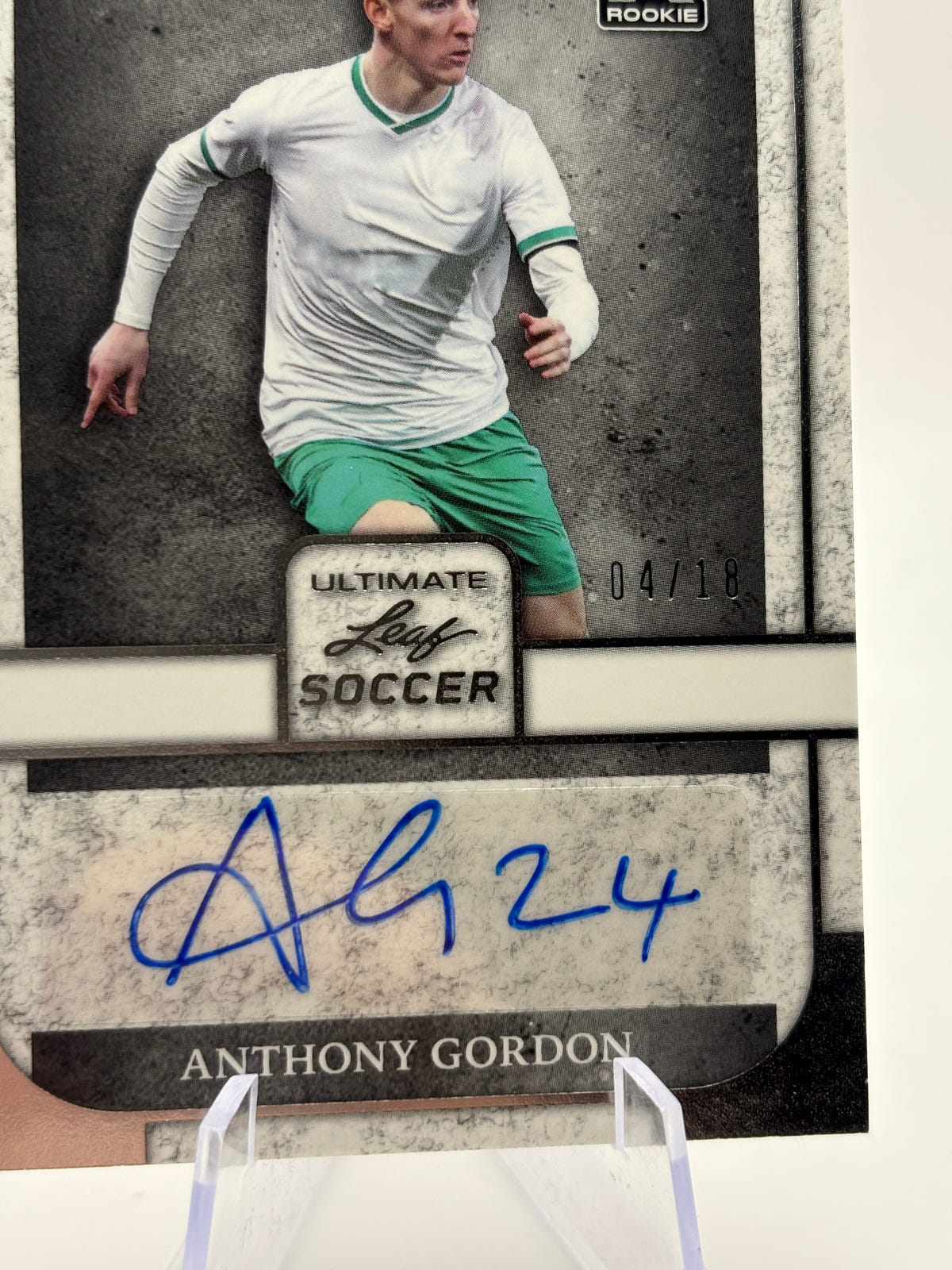 2022 Leaf Ultimate Soccer Anthony Gordon Rookie RC Auto #/18 FRENLY BRICKS - Open 7 Days image 3