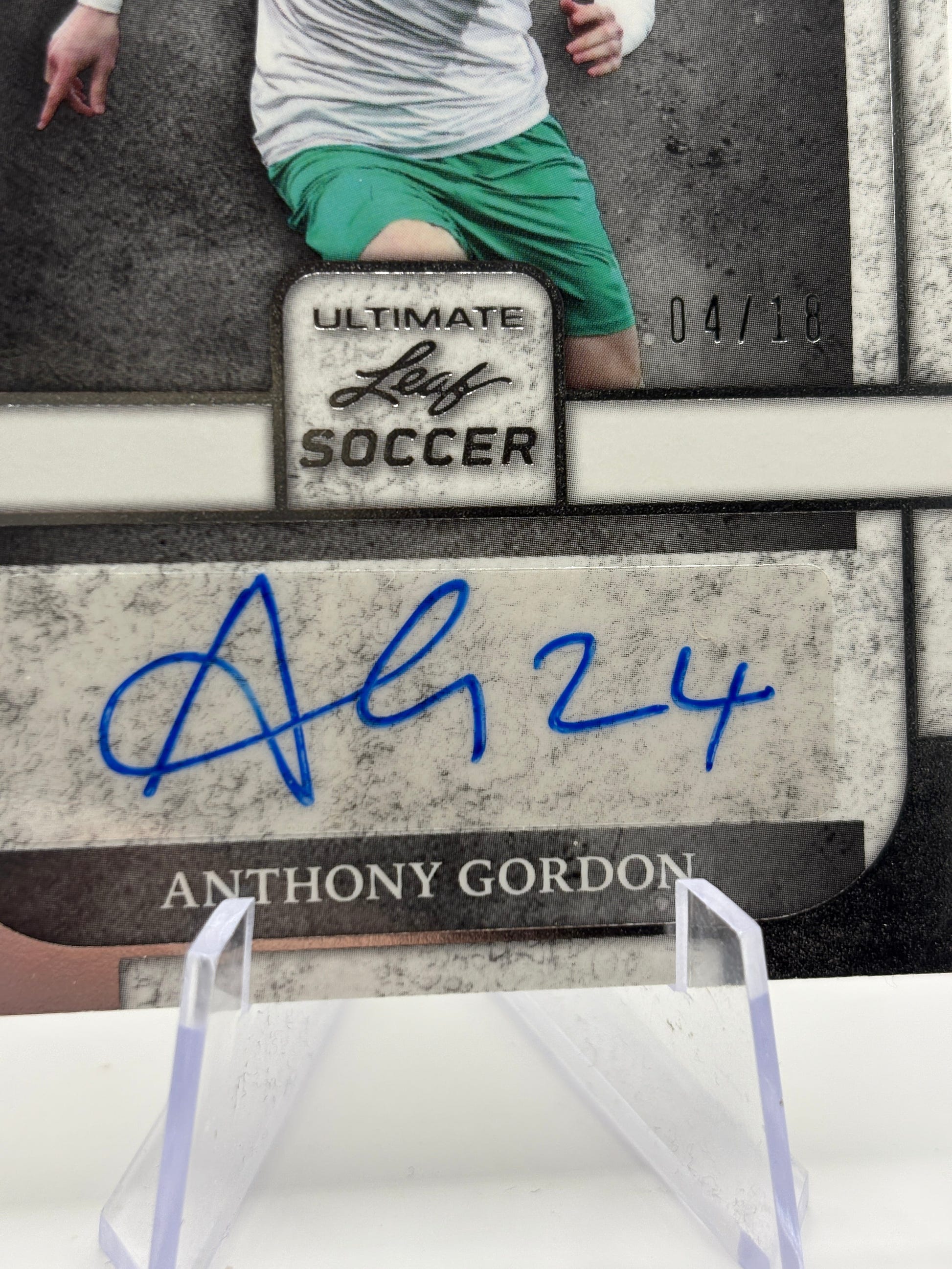 2022 Leaf Ultimate Soccer Anthony Gordon Rookie RC Auto #/18 FRENLY BRICKS - Open 7 Days image 4