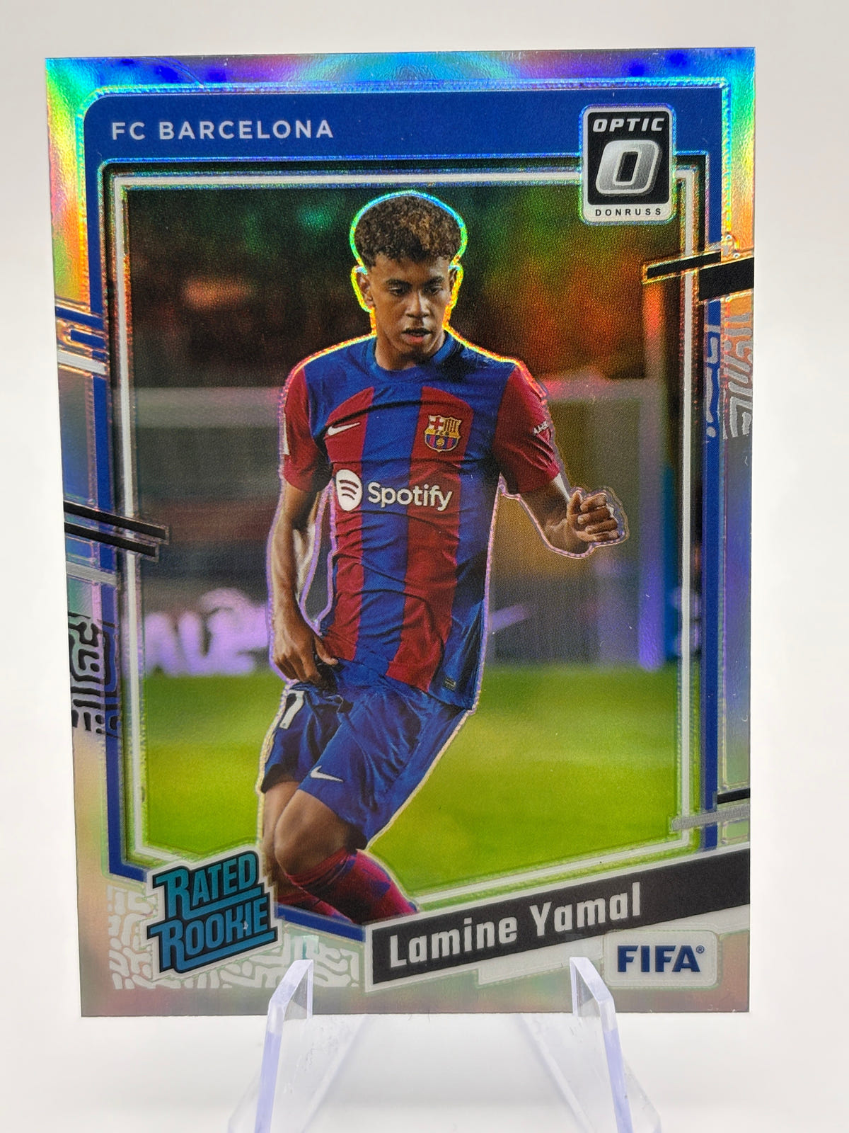 2023-24 Panini Donruss FIFA Optic Rated Rookie Lamine Yamal #177 Holo Prizm FRENLY BRICKS - Open 7 Days image 1