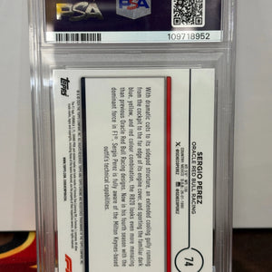 2024 Topps Chrome F1 sergio Perez Aqua Sonar Refractor PSA 9 POP: 1 FRENLY BRICKS - Open 7 Days