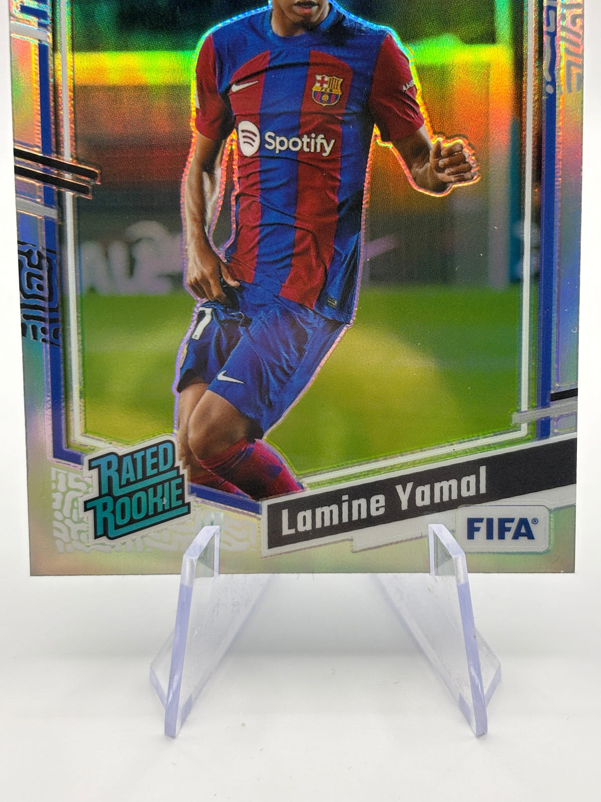 2023-24 Panini Donruss FIFA Optic Rated Rookie Lamine Yamal #177 Holo Prizm FRENLY BRICKS - Open 7 Days image 3