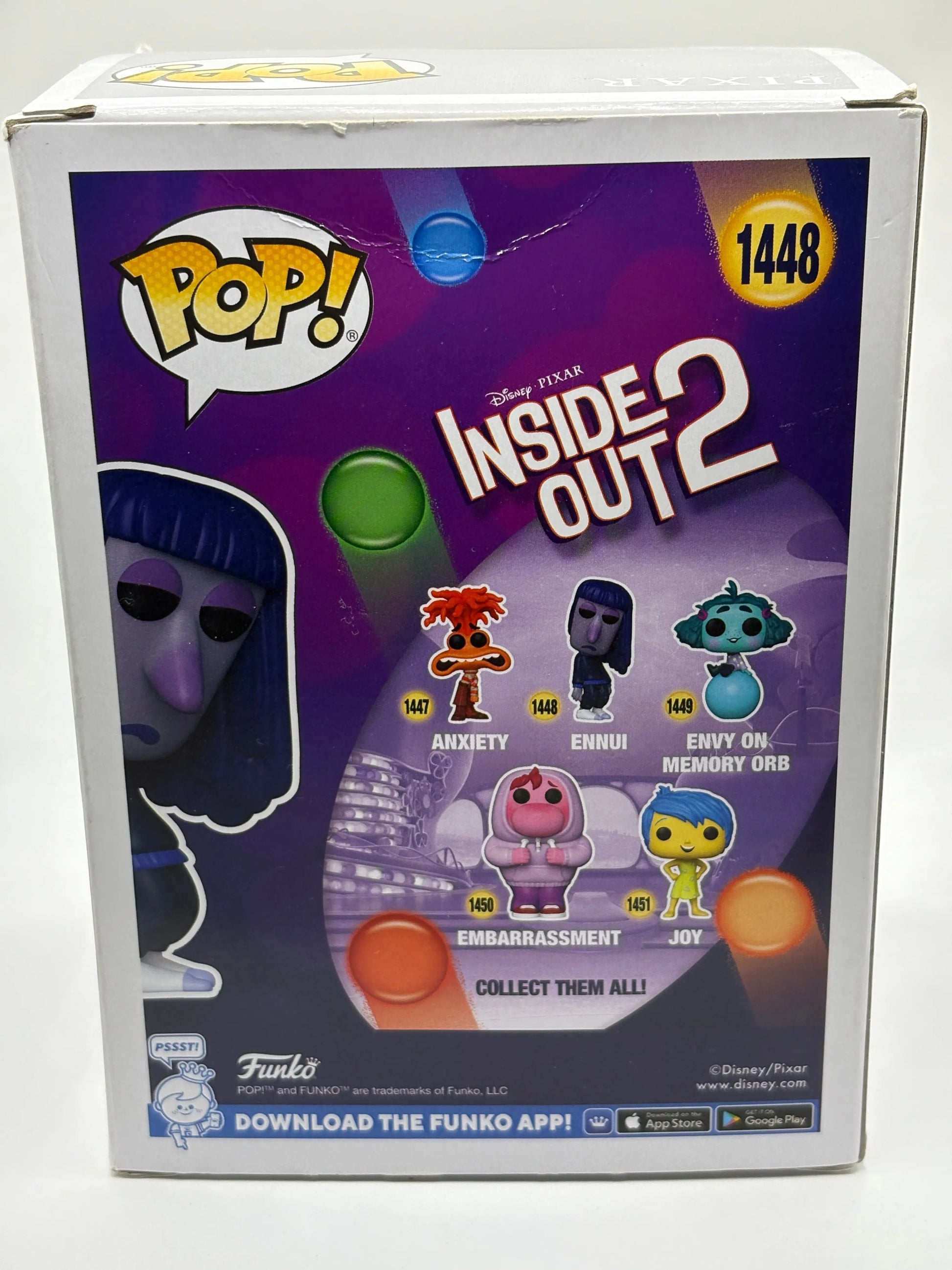 Funko POP! Movies Inside Out 2 #1448 Ennui FRENLY BRICKS - Open 7 Days