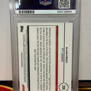 2024 Topps Chrome F1 Alain Prost Aqua Sonar Refractor /150 PSA 9 POP: 1 FRENLY BRICKS - Open 7 Days