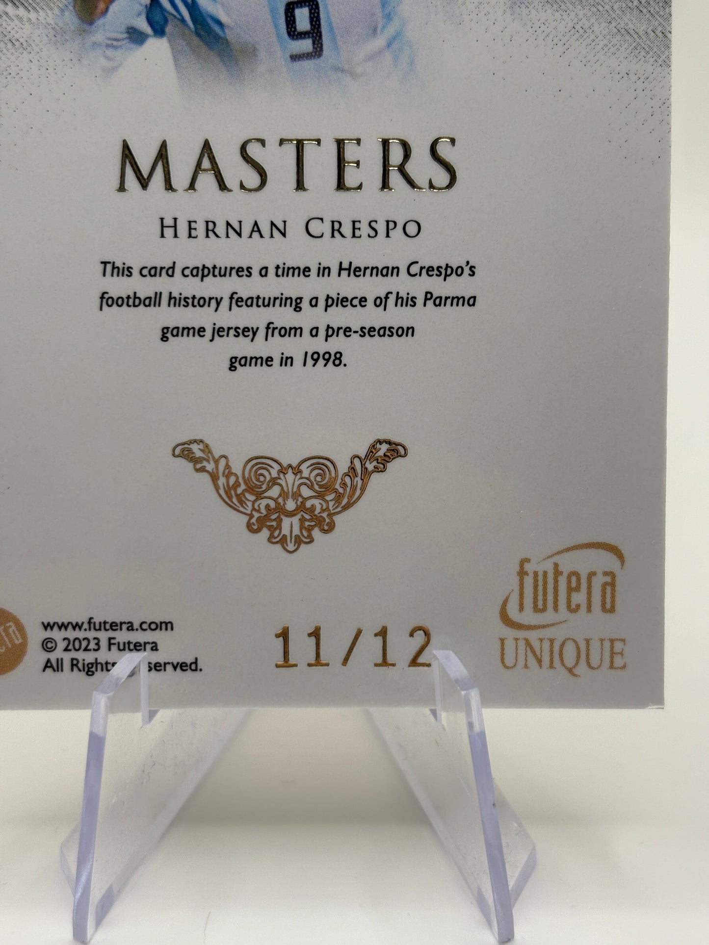 2023 Futera Unique Masters #MTG10 Hernan Crespo Patch 11/12 FRENLY BRICKS - Open 7 Days