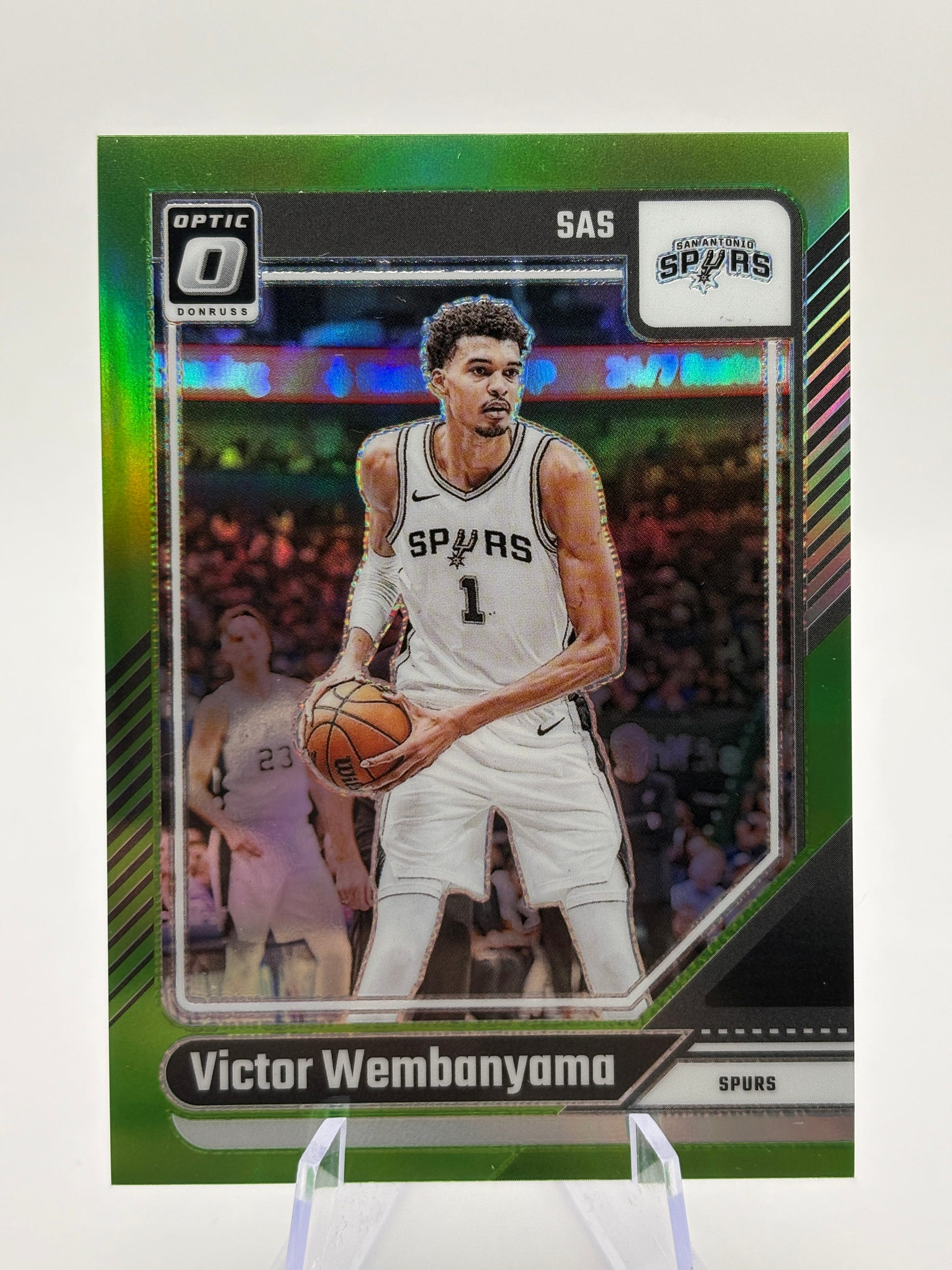 2024 DONRUSS OPTIC VICTOR WEMBANYAMA LIME GREEN /149 FRENLY BRICKS - Open 7 Days image 1