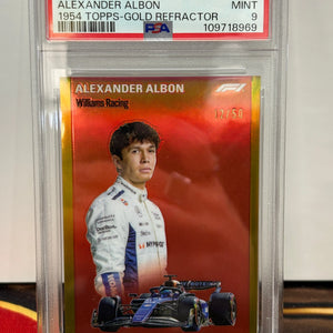 2024 Topps Chrome F1 Alexander Albon /50 Gold Refractor PSA 9 POP: 2 FRENLY BRICKS - Open 7 Days
