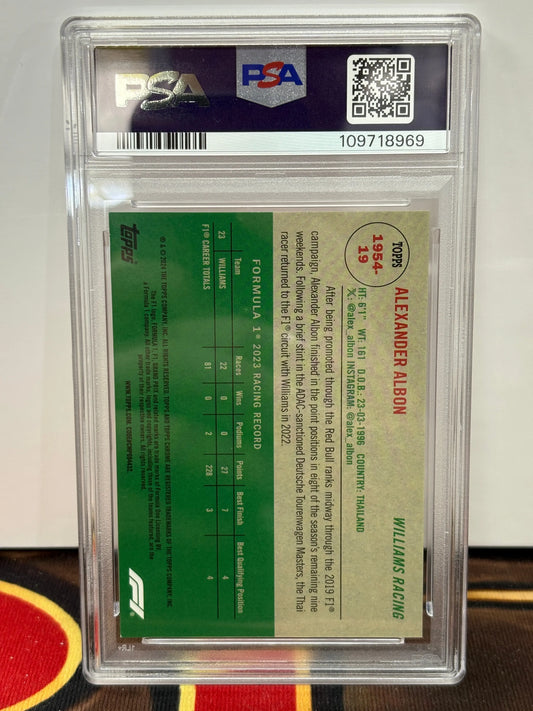 2024 Topps Chrome F1 Alexander Albon /50 Gold Refractor PSA 9 POP: 2 FRENLY BRICKS - Open 7 Days