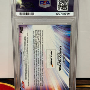 2024 Topps Chrome F1 Lando Norris Re-charged Gold Refractor PSA 9 POP: 1 FRENLY BRICKS - Open 7 Days