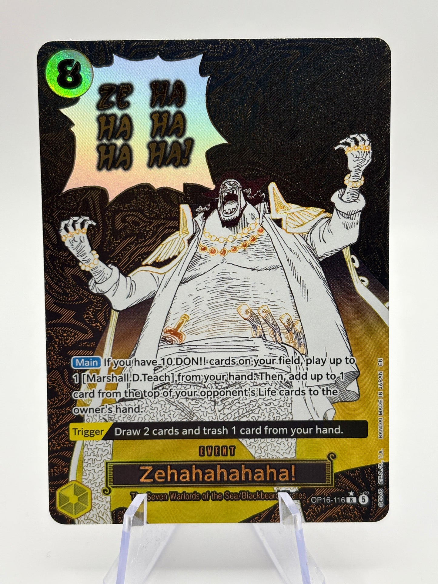 One Piece The Time Of Battle Zehahahahaha! OP16-116 R Alt Art English FRENLY BRICKS - Open 7 Days
