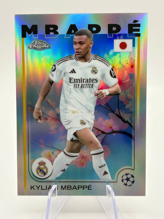 Kylian Mbappe 2024-25 Topps Chrome UCC Japan #1 Cherry Blossom Refractor SSP FRENLY BRICKS - Open 7 Days