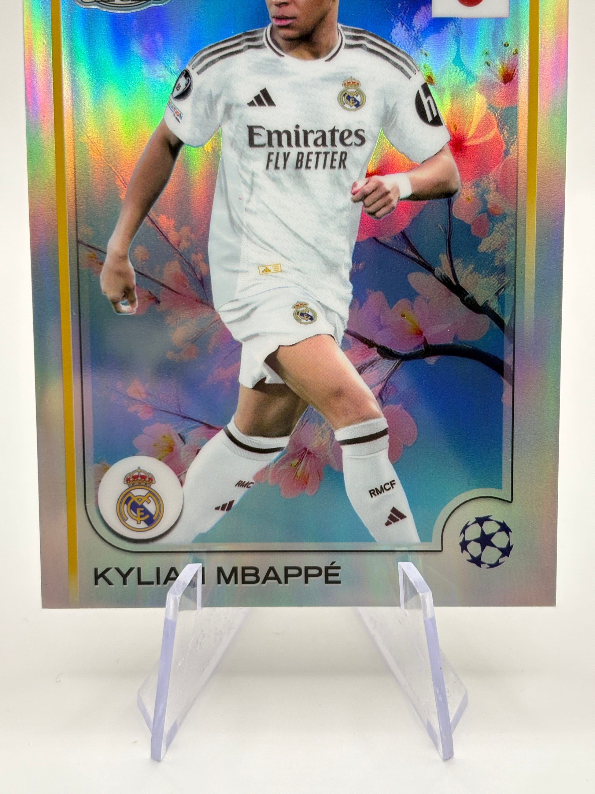 Kylian Mbappe 2024-25 Topps Chrome UCC Japan #1 Cherry Blossom Refractor SSP FRENLY BRICKS - Open 7 Days image 3