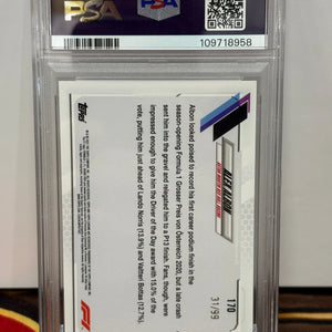 2021 Topps Chrome F1 Alex Albon Green Raywave Refractor PSA 9 POP: 1 FRENLY BRICKS - Open 7 Days