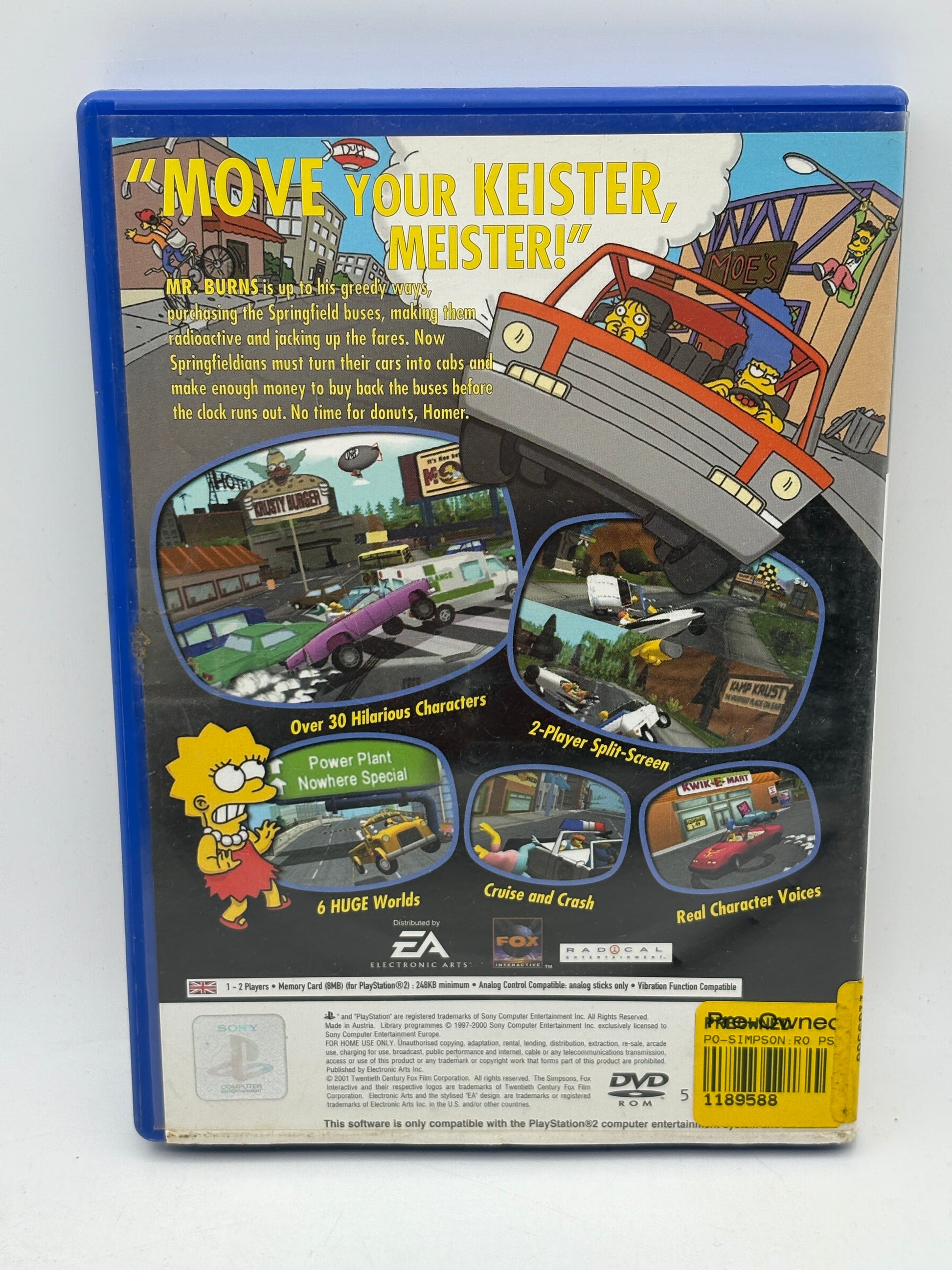 The Simpsons Road Rage Playstation 2 Complete With Manual PAL