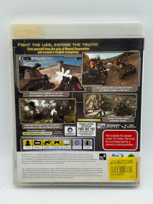 Sony Playstation 3 - Haze Video Game with Manual FRENLY BRICKS - Open 7 Days