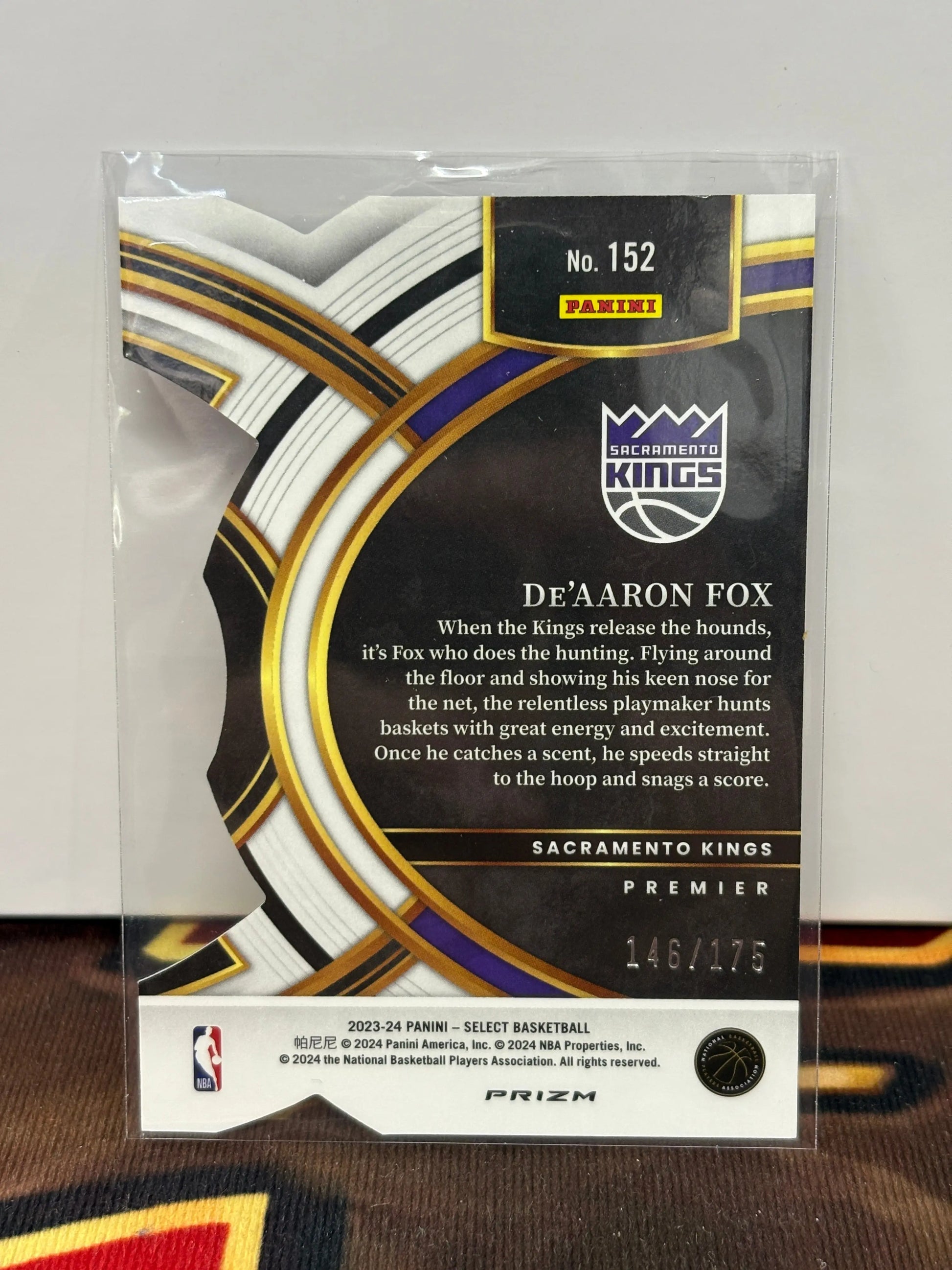 2023-24 Select Prizms Maroon Die-Cut #152 De'Aaron Fox /175 FRENLY BRICKS - Open 7 Days