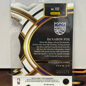 2023-24 Select Prizms Maroon Die-Cut #152 De'Aaron Fox /175 FRENLY BRICKS - Open 7 Days