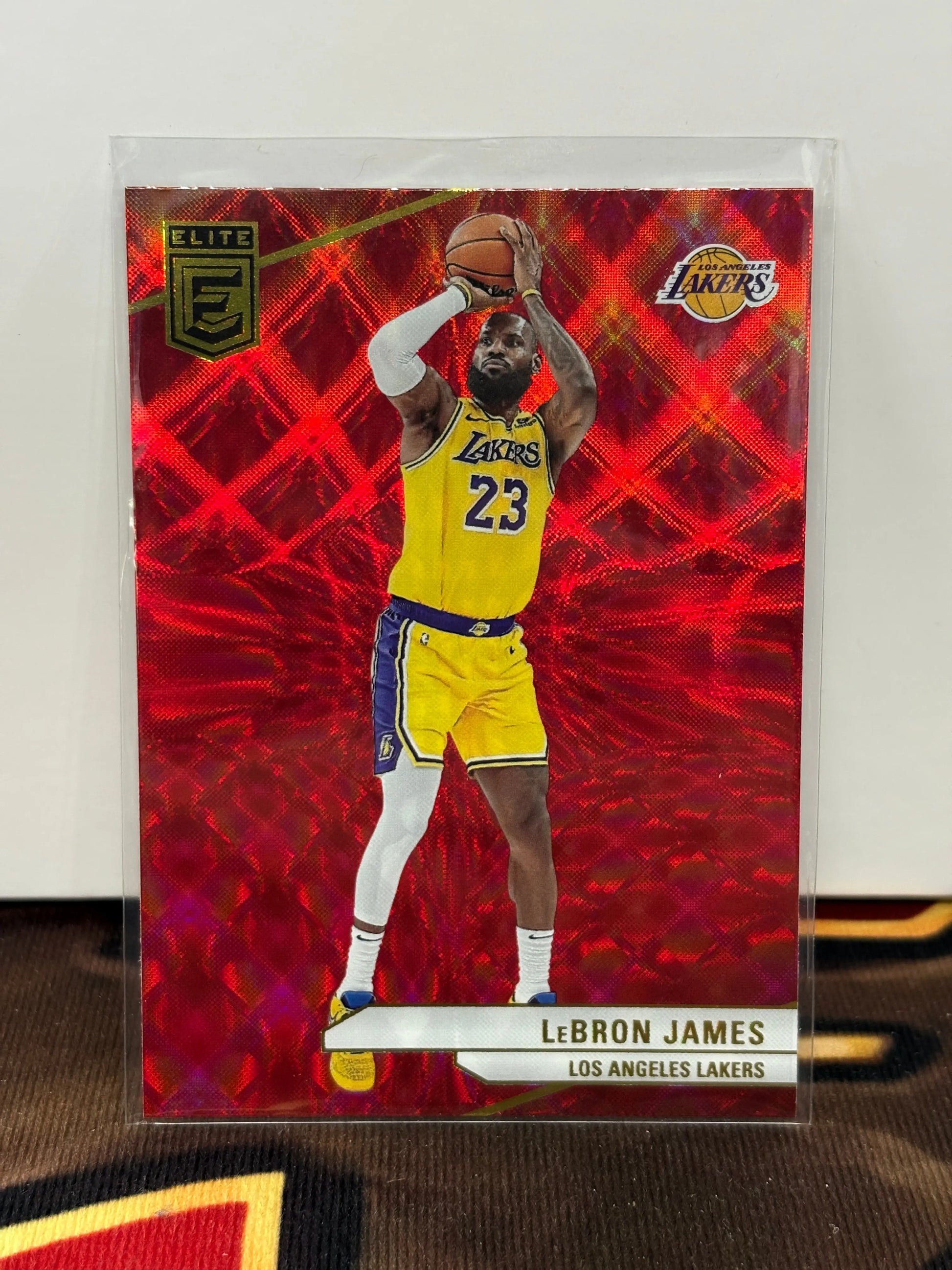 2023 24 Donruss Elite International Red LeBron James #153 Lakers FRENLY BRICKS - Open 7 Days