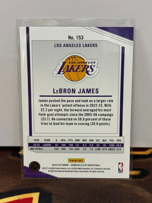 2023 24 Donruss Elite International Red LeBron James #153 Lakers FRENLY BRICKS - Open 7 Days