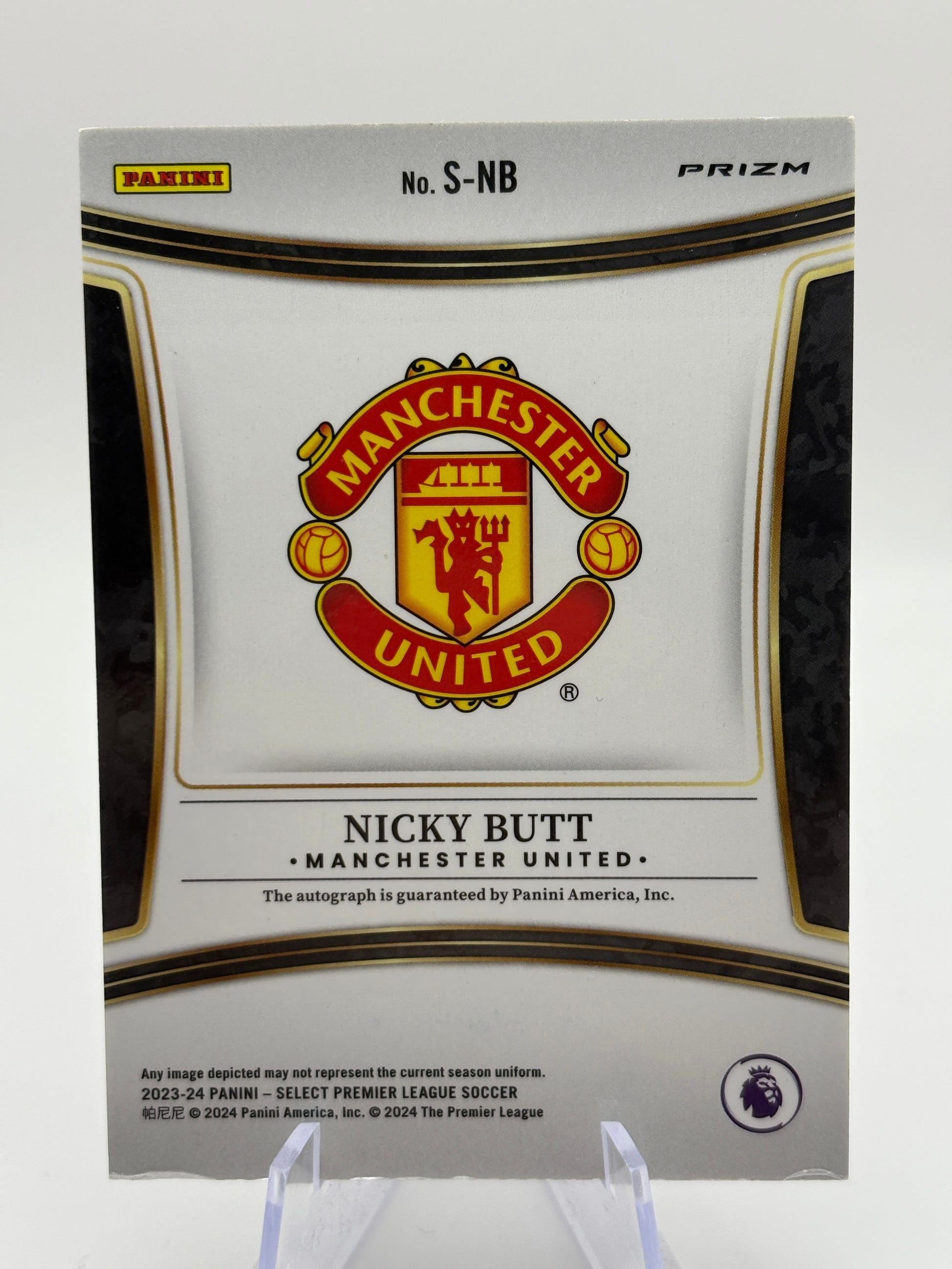 2023-24 Panini Select Premier League - Nicky Butt Auto Peacock FRENLY BRICKS - Open 7 Days image 3