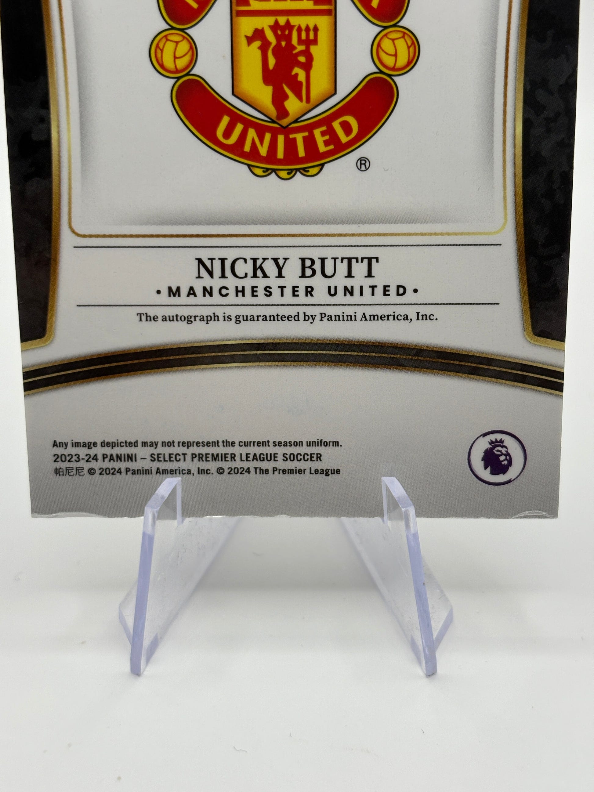 2023-24 Panini Select Premier League - Nicky Butt Auto Peacock FRENLY BRICKS - Open 7 Days image 4