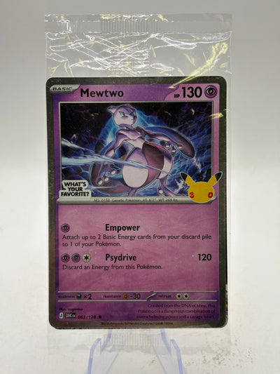 Pokemon TCG 30th Anniversary- Mewtwo Stamped 063/128 Sealed