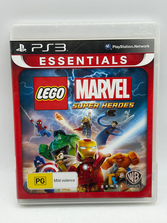 Sony Playstation 3 Essentials Lego Marvel Super Heroes Game with Manual