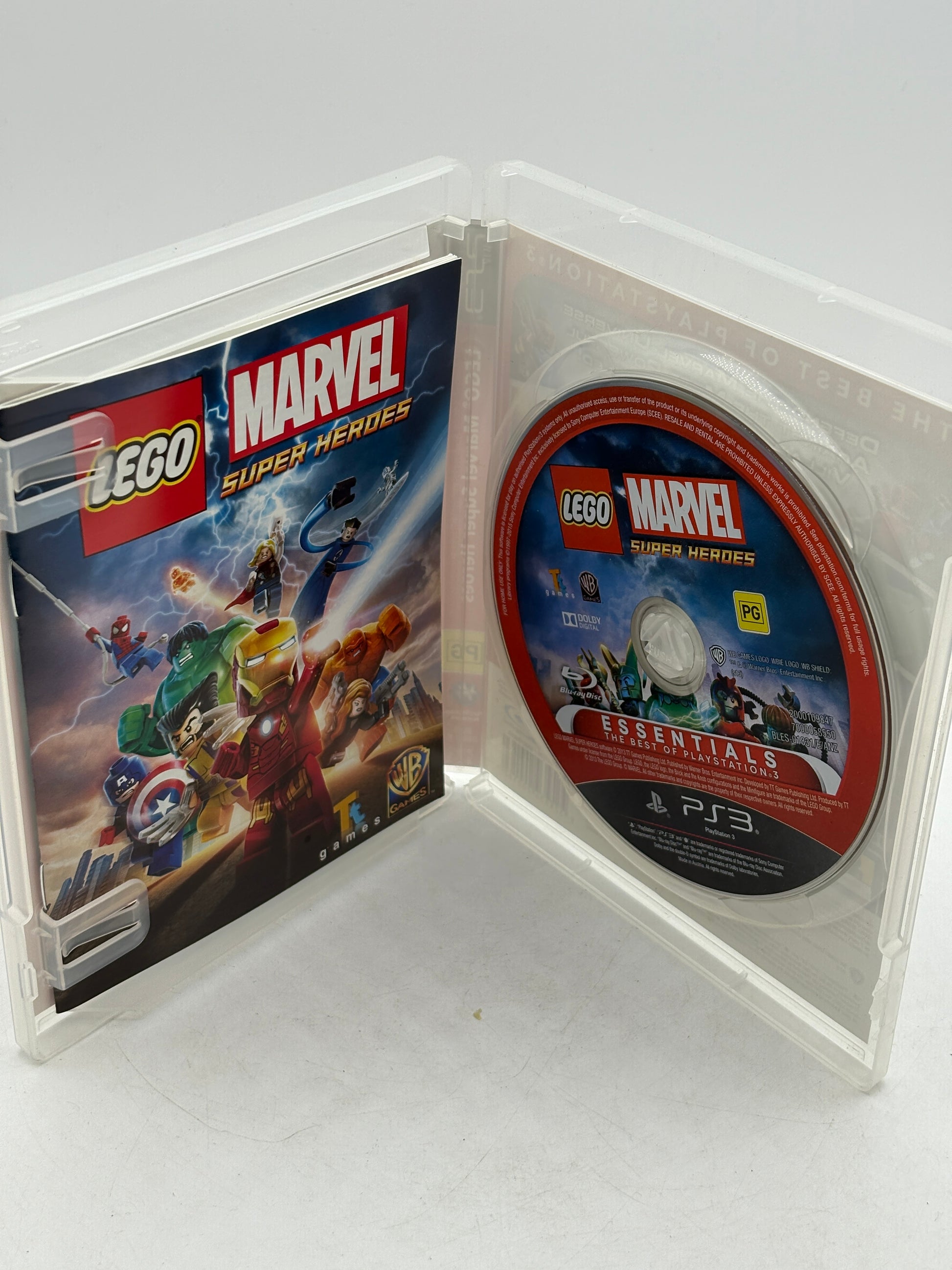 Sony Playstation 3 Essentials Lego Marvel Super Heroes Game with Manual