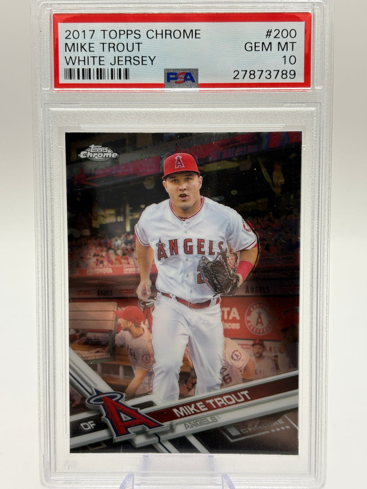 2017 Topps Chrome -  #200 Mike Trout PSA 10 MINT FRENLY BRICKS - Open 7 Days image 1