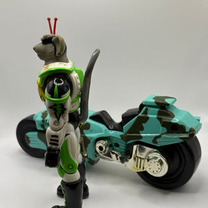 Vintage Biker Mice from Mars Action Figure & Bike Green *Incomplete FRENLY BRICKS - Open 7 Days