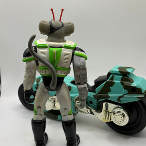 Vintage Biker Mice from Mars Action Figure & Bike Green *Incomplete FRENLY BRICKS - Open 7 Days