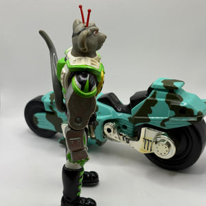 Vintage Biker Mice from Mars Action Figure & Bike Green *Incomplete FRENLY BRICKS - Open 7 Days
