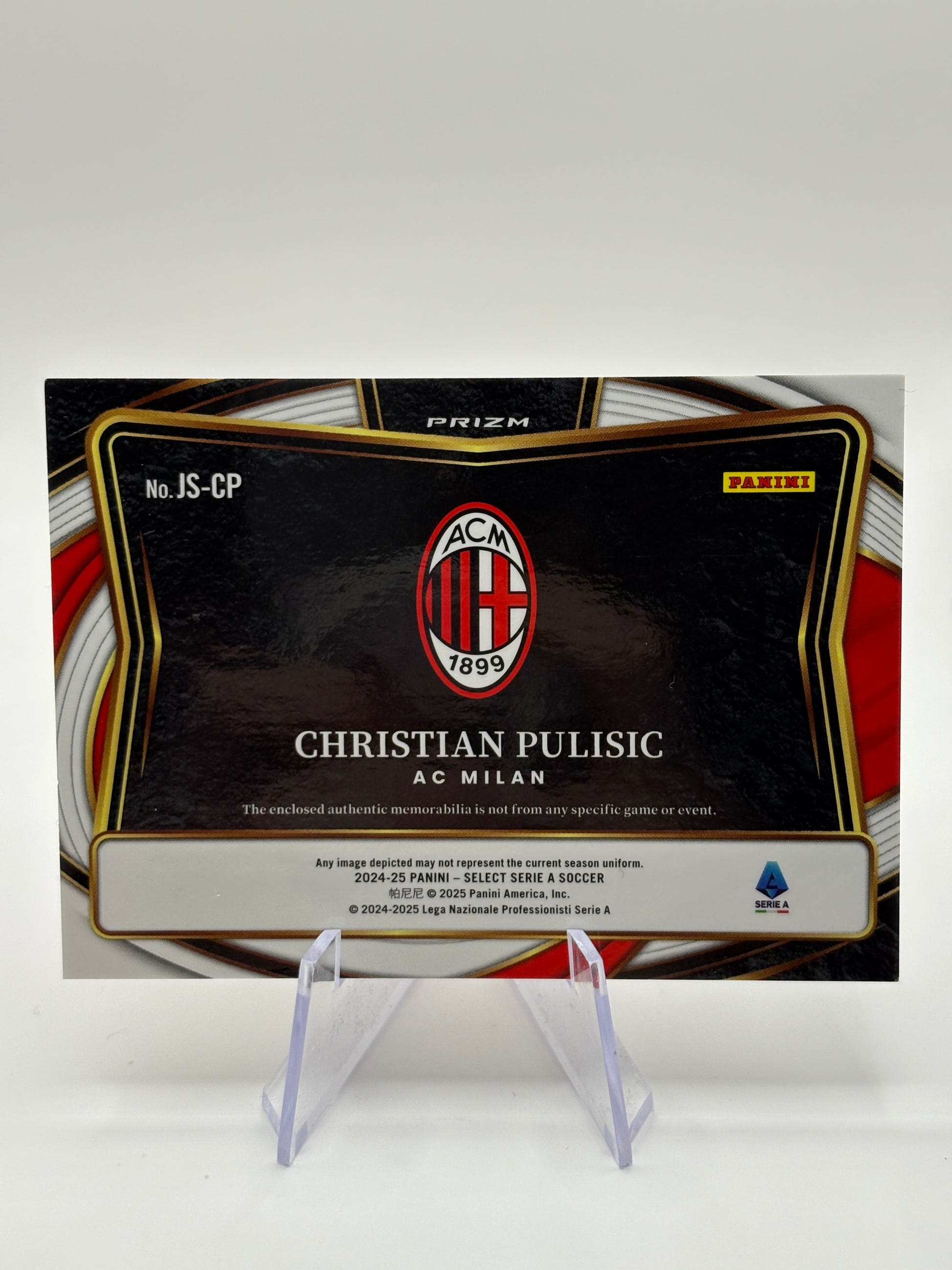 Christian Pulisic Patch AC Milan 2024-25 Panini Select Serie A Soccer USA FRENLY BRICKS - Open 7 Days image 2