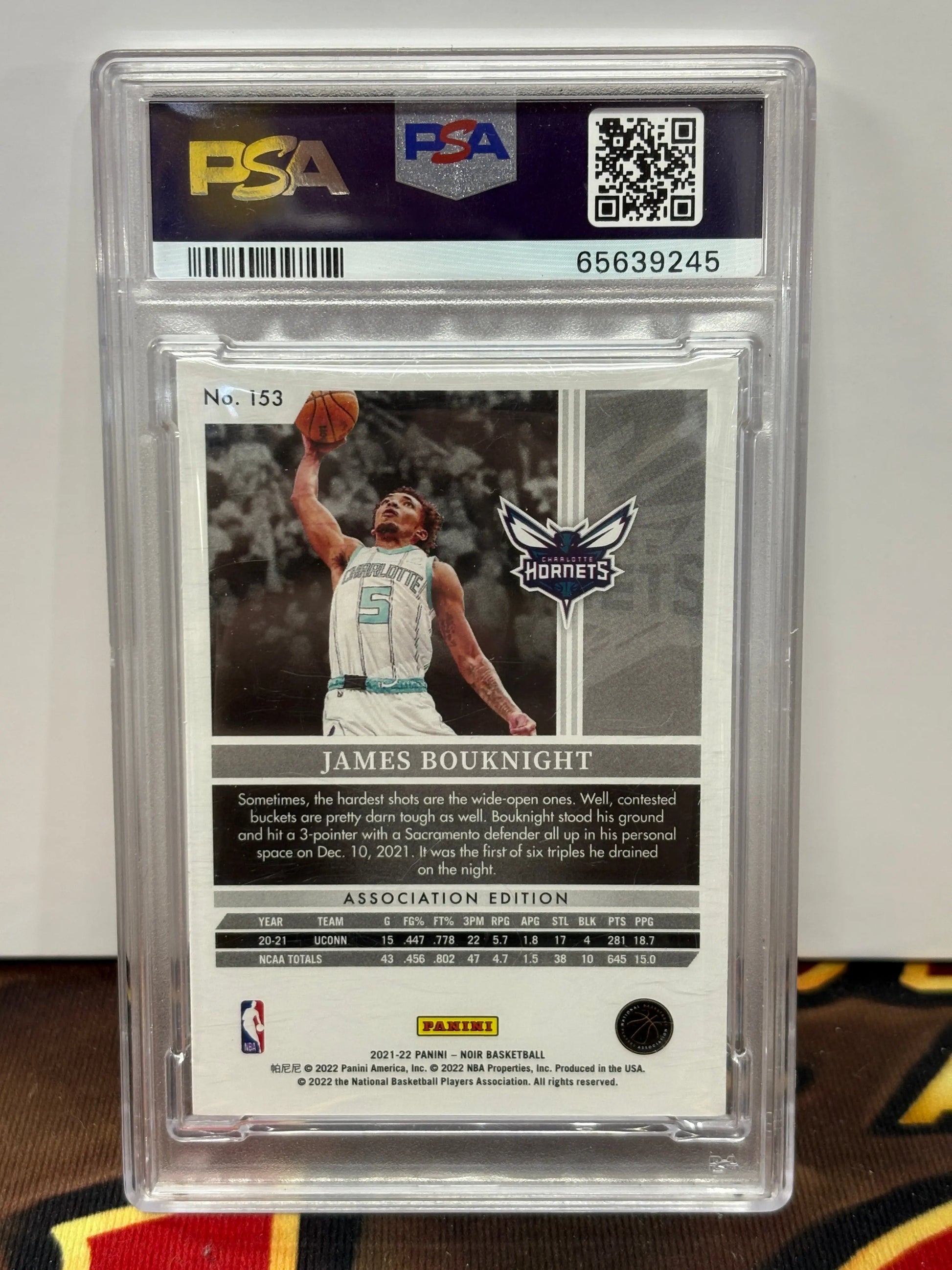 2021 Noir Rookies Association Edition Holo Silver /99 James Bouknight Rookie RC FRENLY BRICKS - Open 7 Days