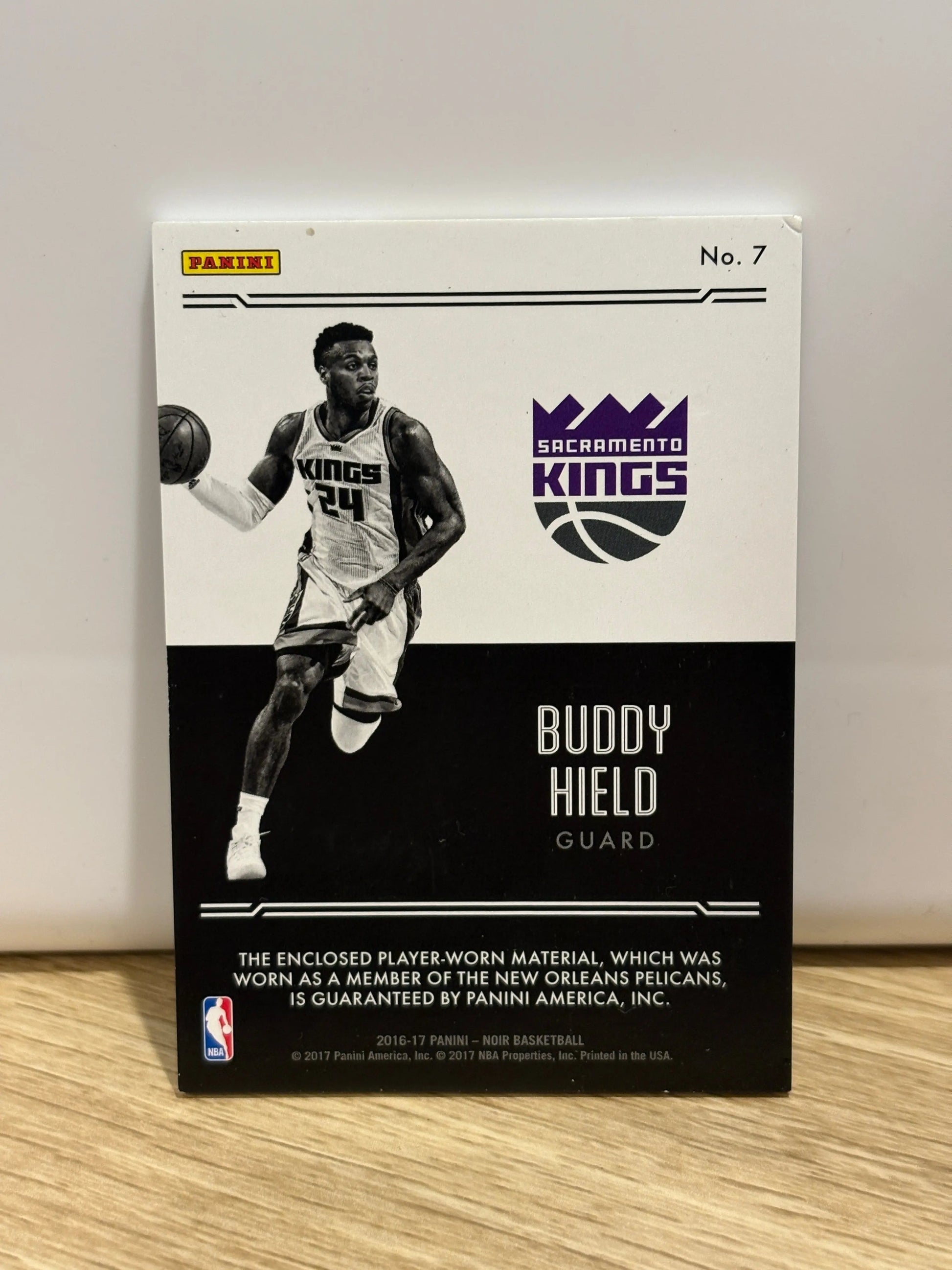 2016 NOIR Rookie Jumbo Materials BUDDY HIELD RC Patch Print /99 FRENLY BRICKS - Open 7 Days